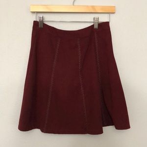 Suede high waisted mini skirt